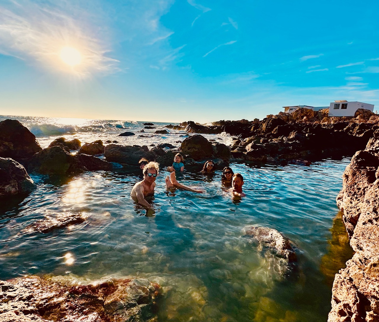 Tidal hot springs in Puertecitos